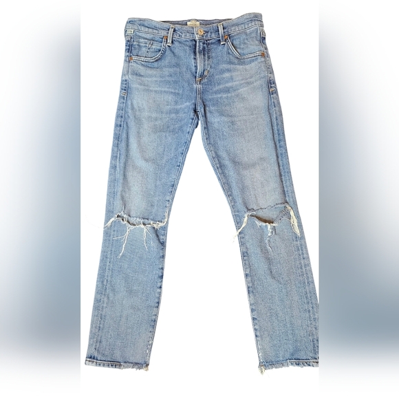 Citizens of Humanity Elsa Mid Rise Slim Fit Crop - Cadence - Picture 1 of 9